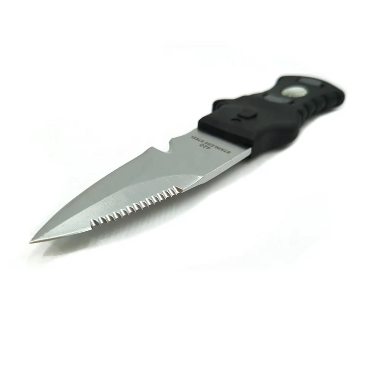 High quality fixed  black stainless steel blade dive knife,  diving equipment.