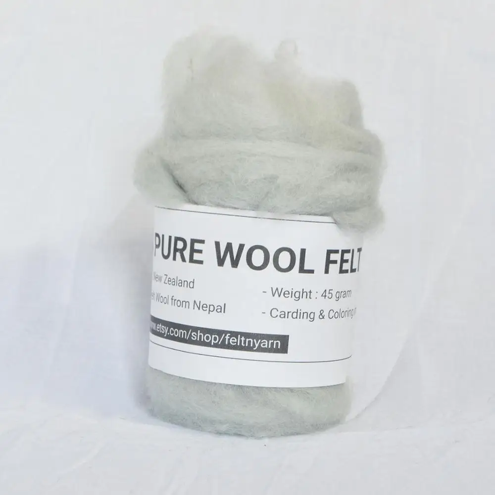 WR-018, Pure Felt Wool Roving, New Zealand Origin, Fluffier, Smooth and Lustrous, Carded and Colored in Nepal by Women Artisans