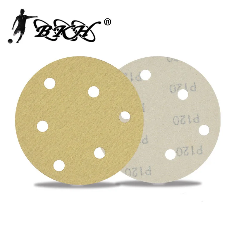 BKH Yellow Color Sanding Disc For Power Tool Sanding Paper Abrasive Disc Sand Paper