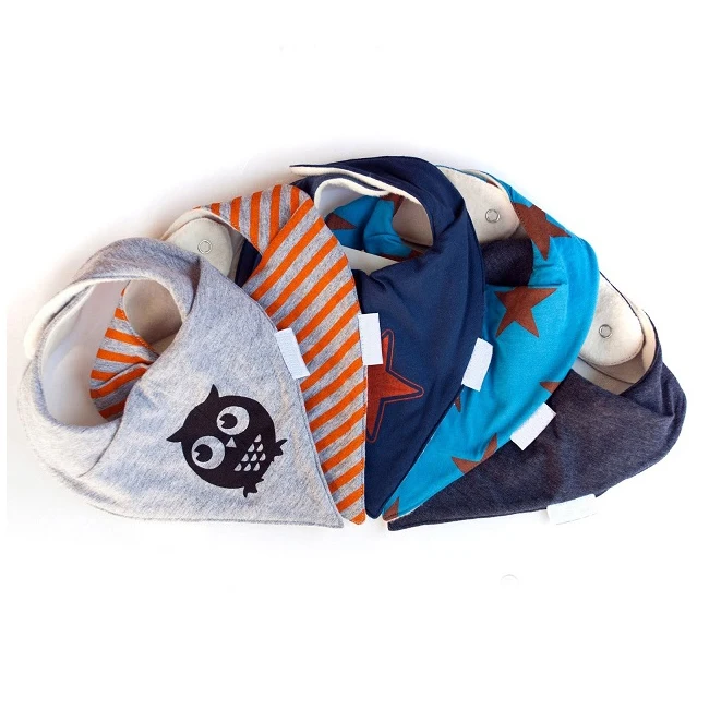 Hot Selling Bandana Drool Bibs Wholesale Custom Design Baby OEM Service Printed Infants & Toddlers 0-24 Months Baby Bandana Bibs