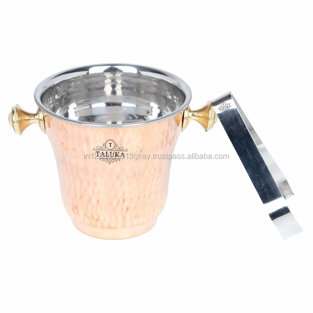 Best Quality Ice Bucket 33 OZ 50 OZ Hammer Inside Steel Outside Copper