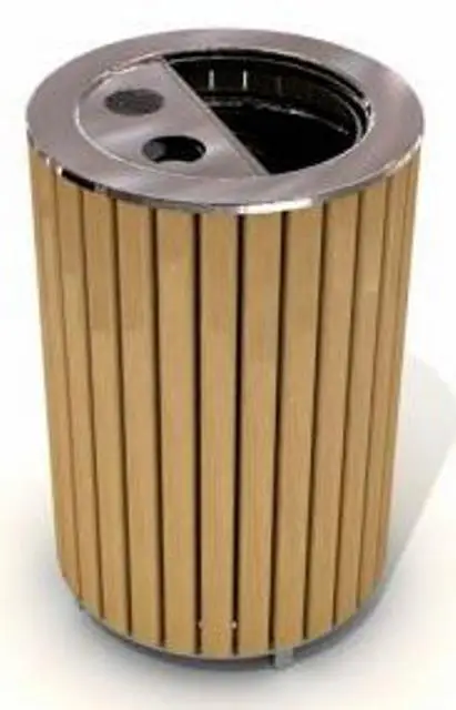
Wooden Outdoor Waste Bins 