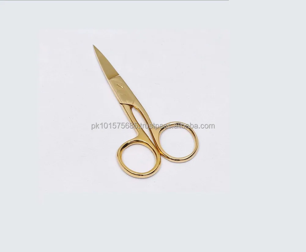 Customized Eyebrow cutting scissor small scissor gold Custom color logo size