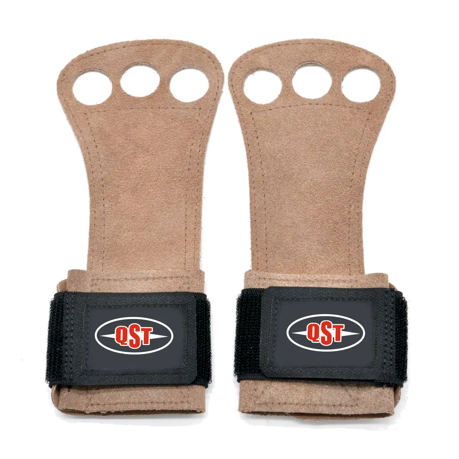 Hand grips gymnastics weight lifting leather grips three hole hand with wrist support Palm Protection