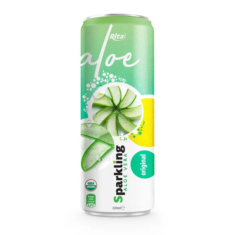 OEM, ODM Wholesaler Soft Drink 320ml Canned Sparkling Aloe Vera With Grapefruit