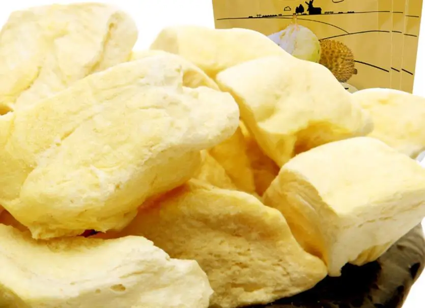 Yellow loose delicious snacks Frozen dried durian fruit meat