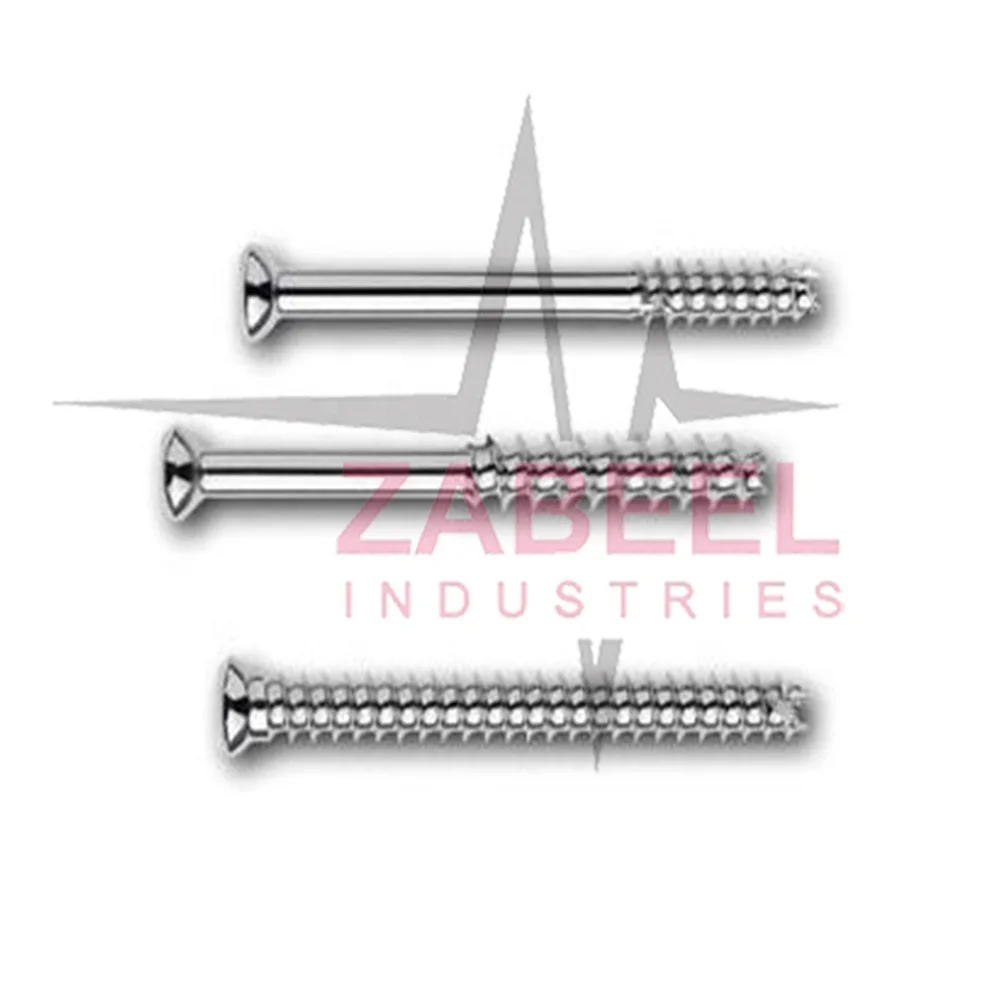 Cannulated Screw 3.5mm fully threaded Stainless Steel 316L Orthopedic Veterinary implants by Zabeel Industries