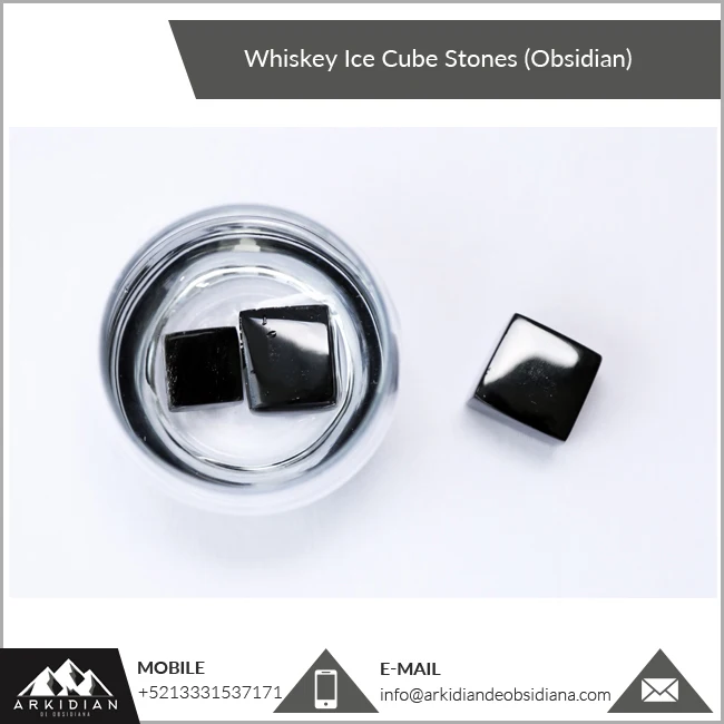 Unique Design Polished Ice Obsidian Stone Whiskey