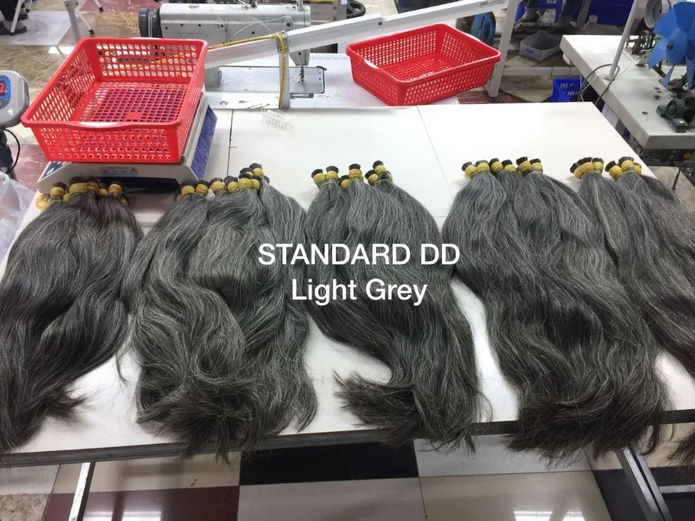  Оптовая цена вьетнамские Заводские серые волосы