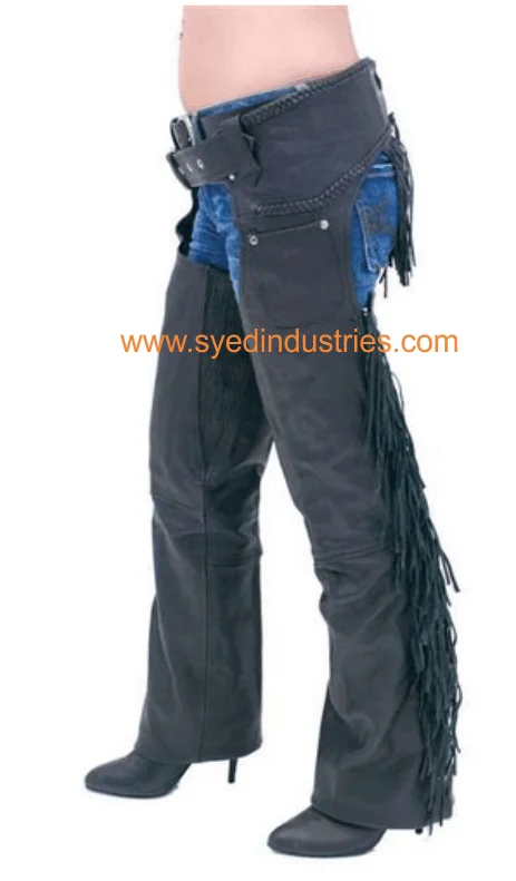 Кожа крюк гамаши с регулировкой сзади пояс завязки (Ch-08)