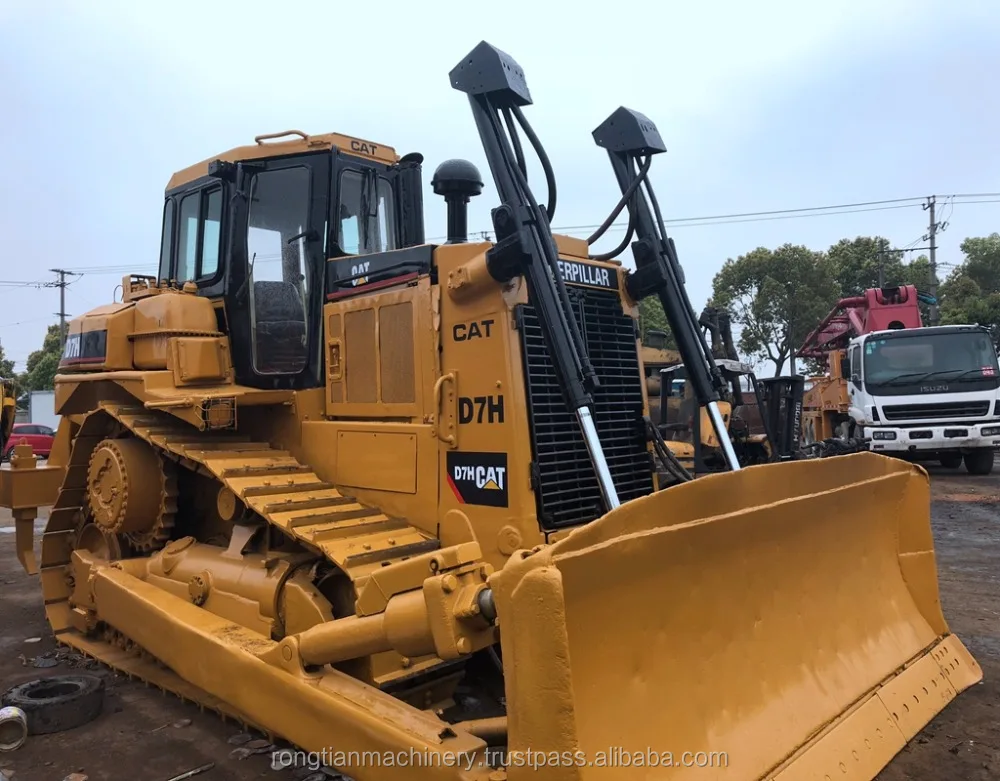 Fuel-efficient cat machine D7H bulldozer for sale, used cat bulldozer at low working hours