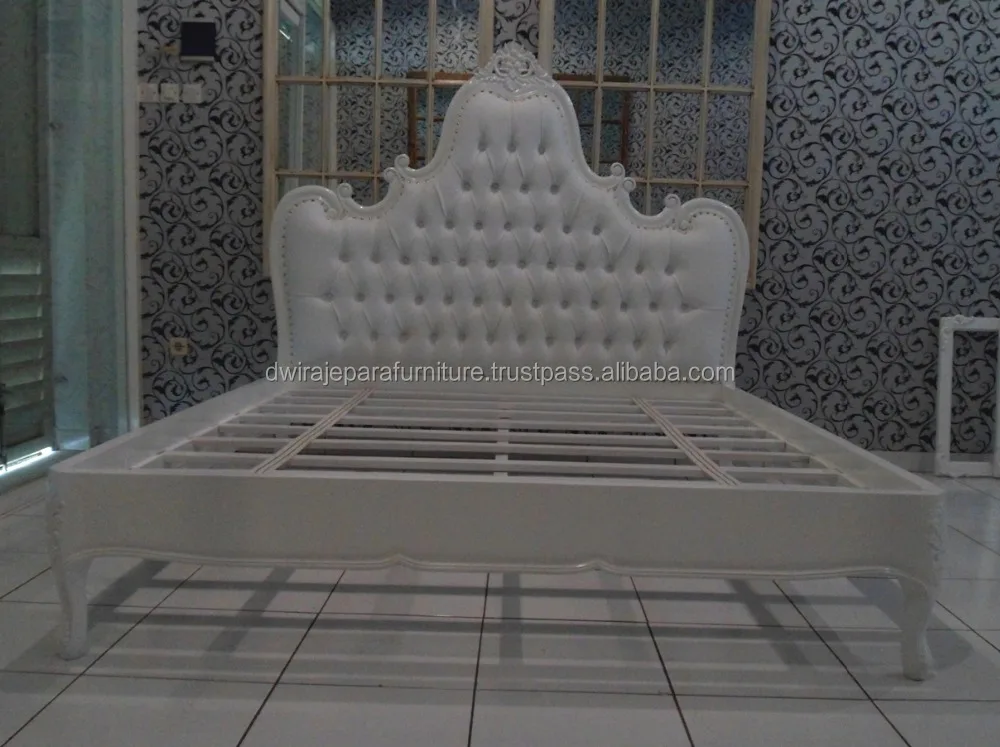 Classical Carved Bedroom Set Furniture Designs - Solid Wood Mahogany Royal Bed Furniture Indonesia