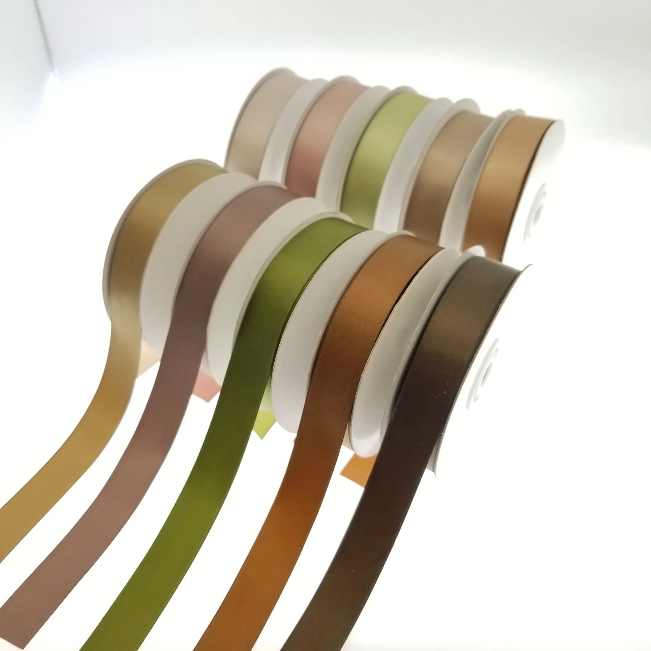 Shinny 25 mm solid color single/double face polyester satin ribbon