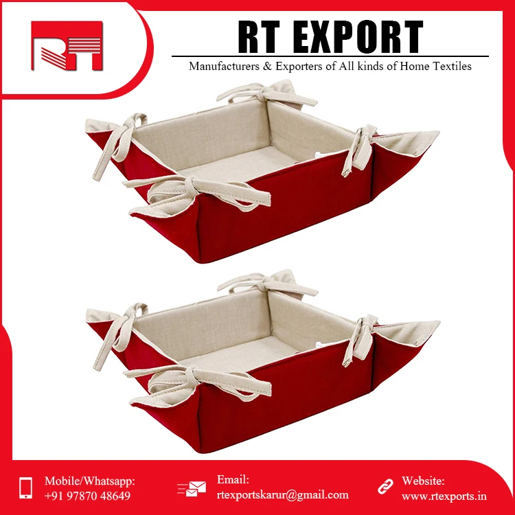 Горячая распродажа лучшее качество Подгонянная Форма экологически чистая хлопковая корзина для хлеба по разумной цене