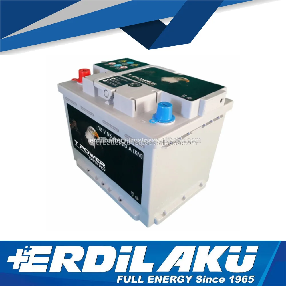 
55 Ah cheap tpower car battery 