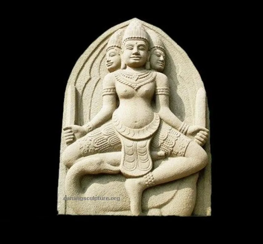 Champa Hindu gods stone statue DSF-CP011
