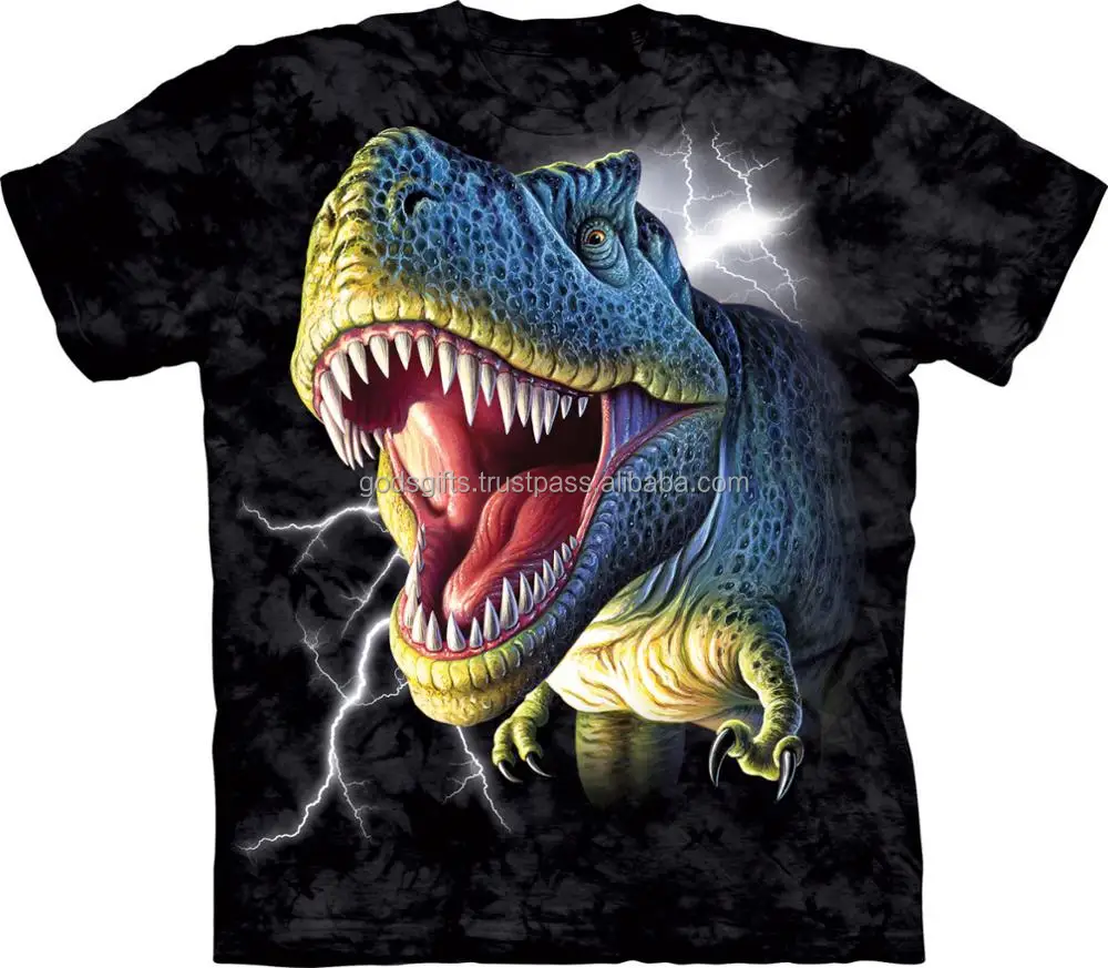comfort colors t-shirts sublimation animal 3d printing black t-shirt 100% cotton 3d t shirt