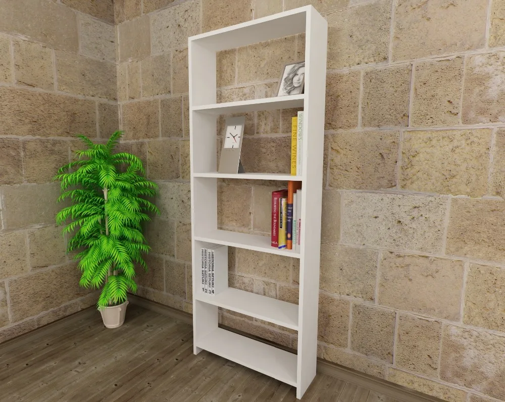 Goksu G 5 Wooden CheapModern Shelf Bookcase White