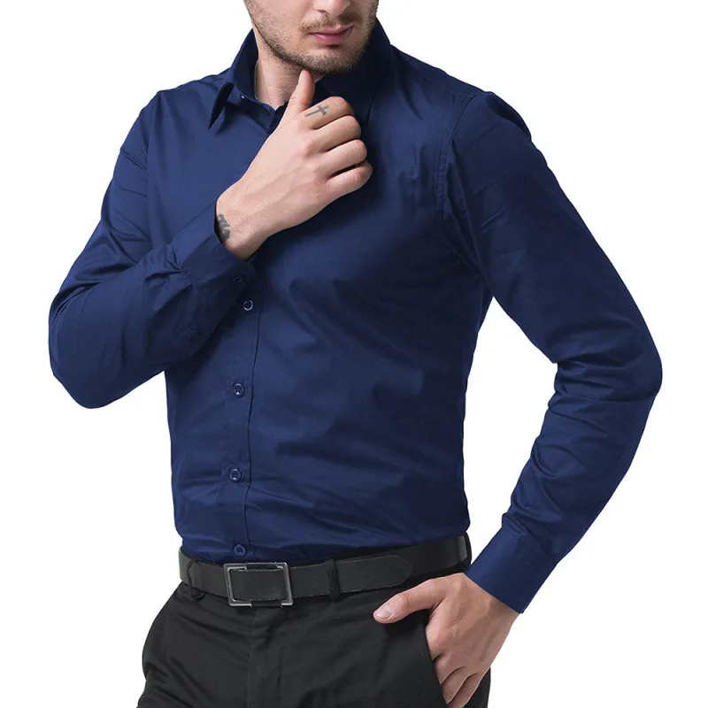 
OEM custom 100% cotton long sleeve classic Men formal dress shirt for business Made in Bangladesh 