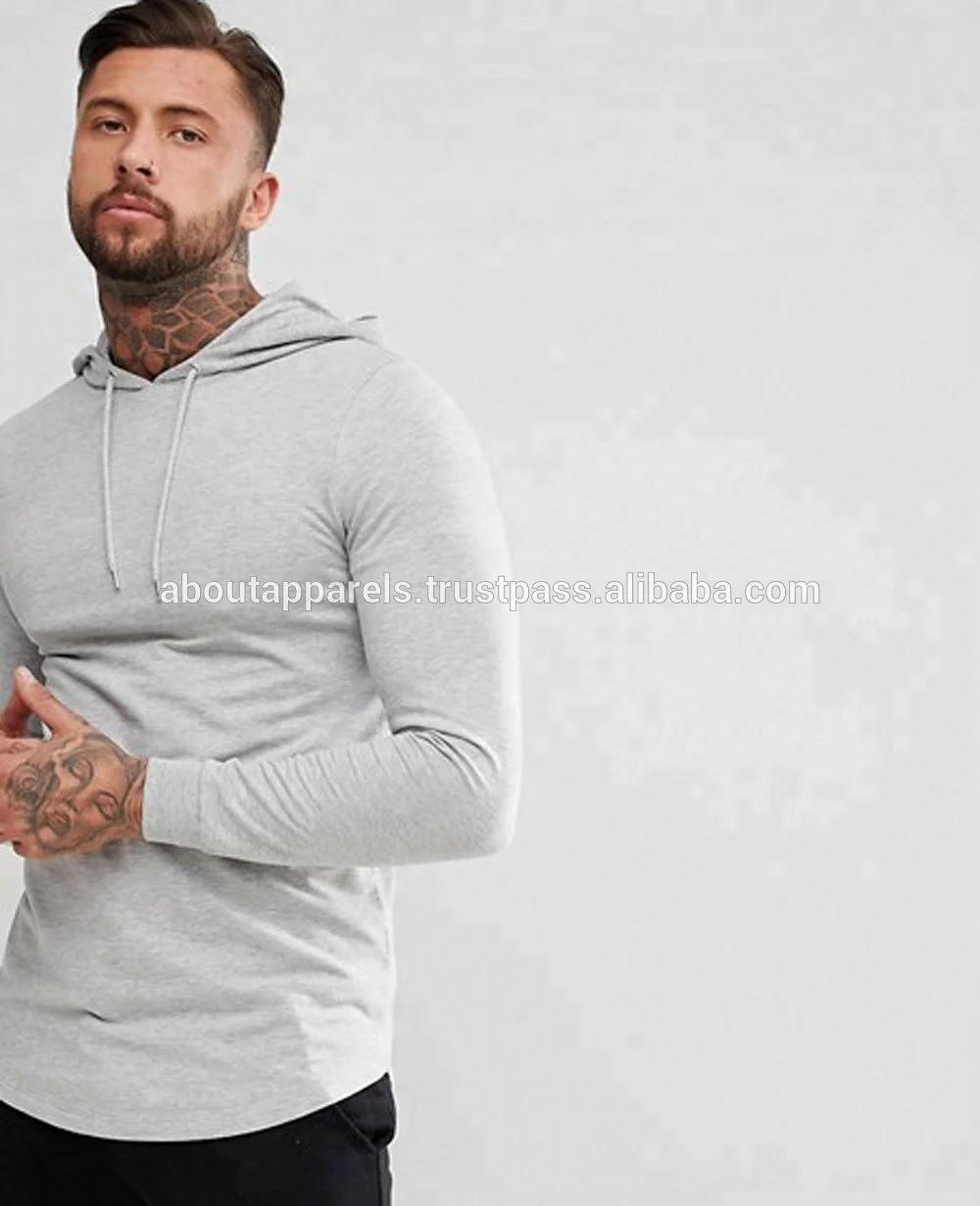 2024 New Trendy Fashion Wholesale custom factory price slim fit men casual plain Breathable hoodies for men