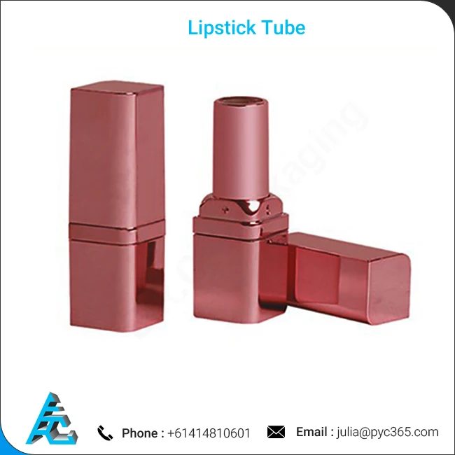 Hot Sale Empty Cosmetic Plastic Lipstick Tube Square Lipstick Casing Lip Balm Containers Packaging