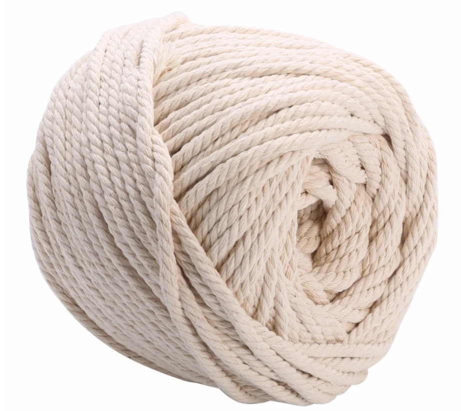 Cotton macrame cord natural colour 3mm 4mm 5mm 6mm 8mm 10mm 12mm