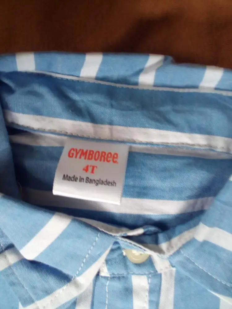 В наличии на складе в Бангладеш оригинальные фирменные этикетки летняя хлопковая накидка на пуговицы с принтом для мальчиков отложной воротник половина рубашки избыточное