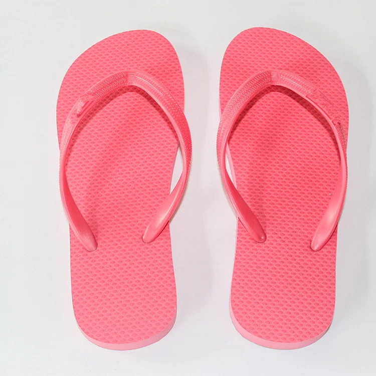 Colorful cheap flat EVA outsole with PVC strap upper beach lady flipflop