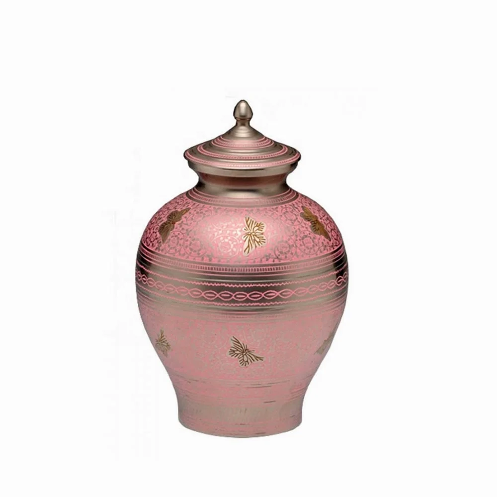 Unique Pet Urns Brass Cremation Urn for Pet with Blossom Lotus Pet Pendants Brass Bronze Finishing Animal Urns
