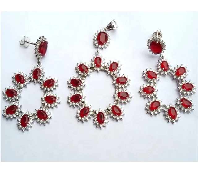 Wholesale  Beautiful  Very  Trendy  Set  in  925  Sterling  Silver  Jewelry  Zircon  Earrings