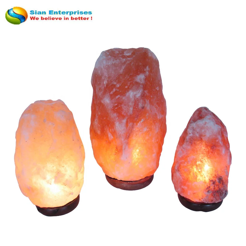 Natural Salt Lamp with Bulb and Cord 7-10lbs Enhance Your Space with the Illuminating Beauty of Sian Enterprises