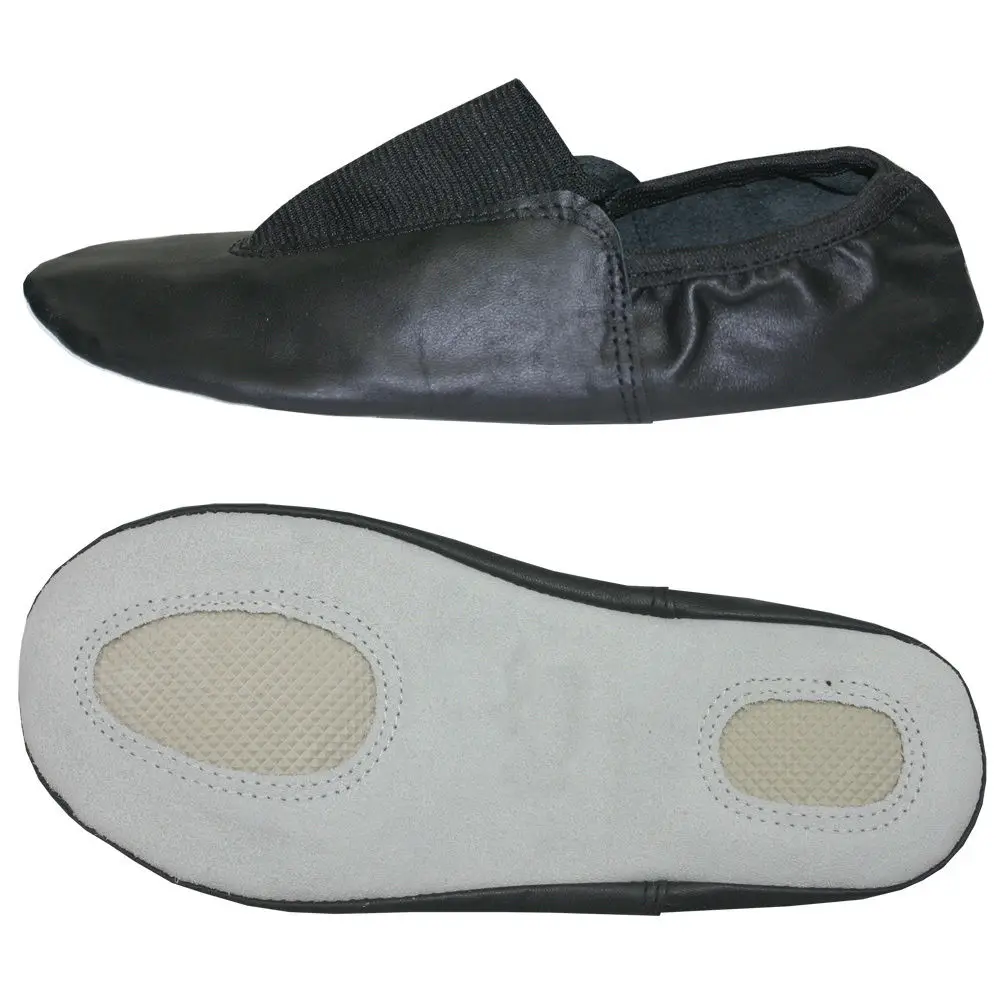 
Gymnastic Black Leather Shoes Gymnastic-Leather-Shoes-Ballet-Slipper-Shoes-Point 