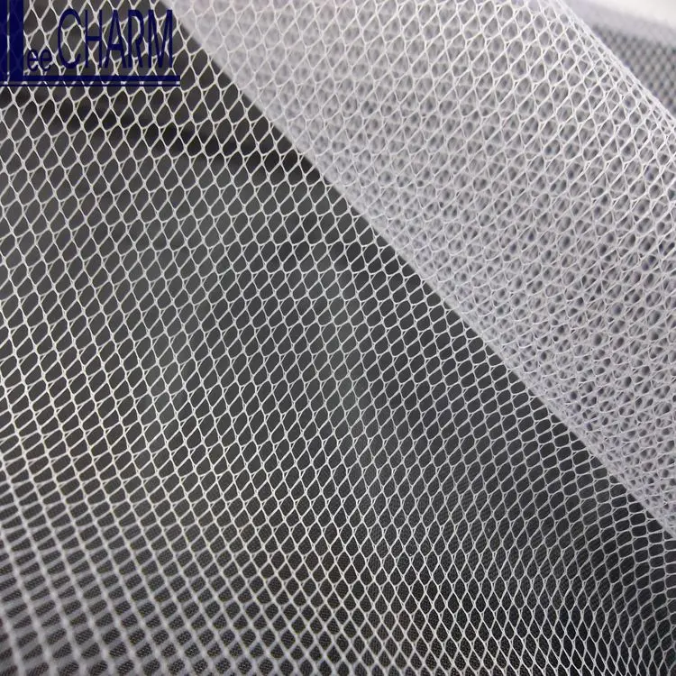 LCY098 100% Nylon Wedding Decoration Tulle Mesh Roll Stiff Fabric