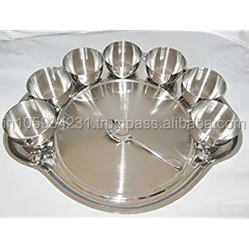 304 Stainless Steel thali sets with 5 pcs
