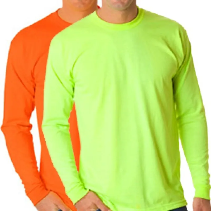 Hi Vis T Shirt ANSI Class 3 Reflective Safety Orange Short Long Sleeve HIGH