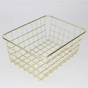 Iron Wire Mesh Storage Basket For Fruit And Cutlery Kitchen Storage Basket Manufacturer and Supplier