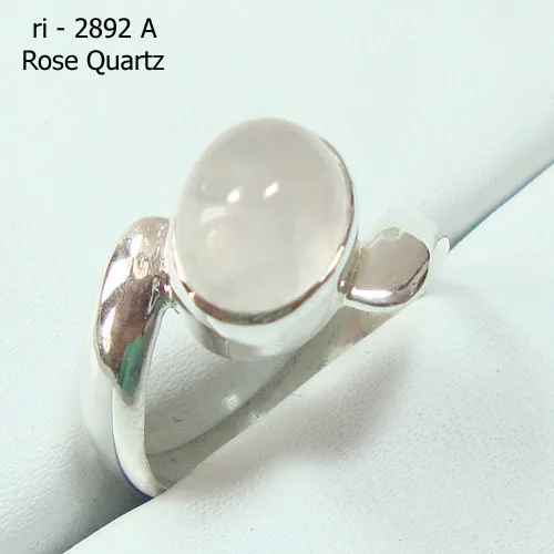 925 sterling silver ethnic design pink rose quartz gemstone rings for women wholesale Indian jewelry  eternity vermeil