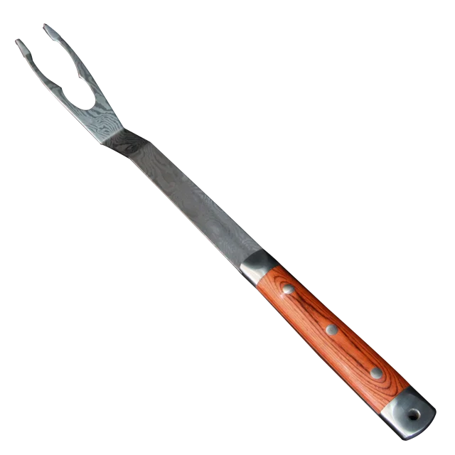 Outdoor Camping 3 Piece BBQ Grilling Tools Set with Damascus Pattern Stainless Steel pattern Spatula Tongs Fork pakka wood