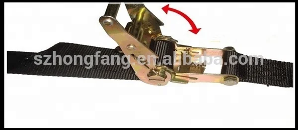 Cargo lashing ratchet straps with polyester webbing