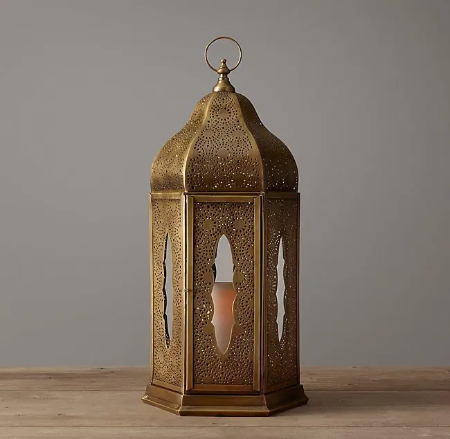 Metal Hanging Moroccan Lantern Home Decorative Metal Candle Lantern Good Quality Styles Design Table Lantern
