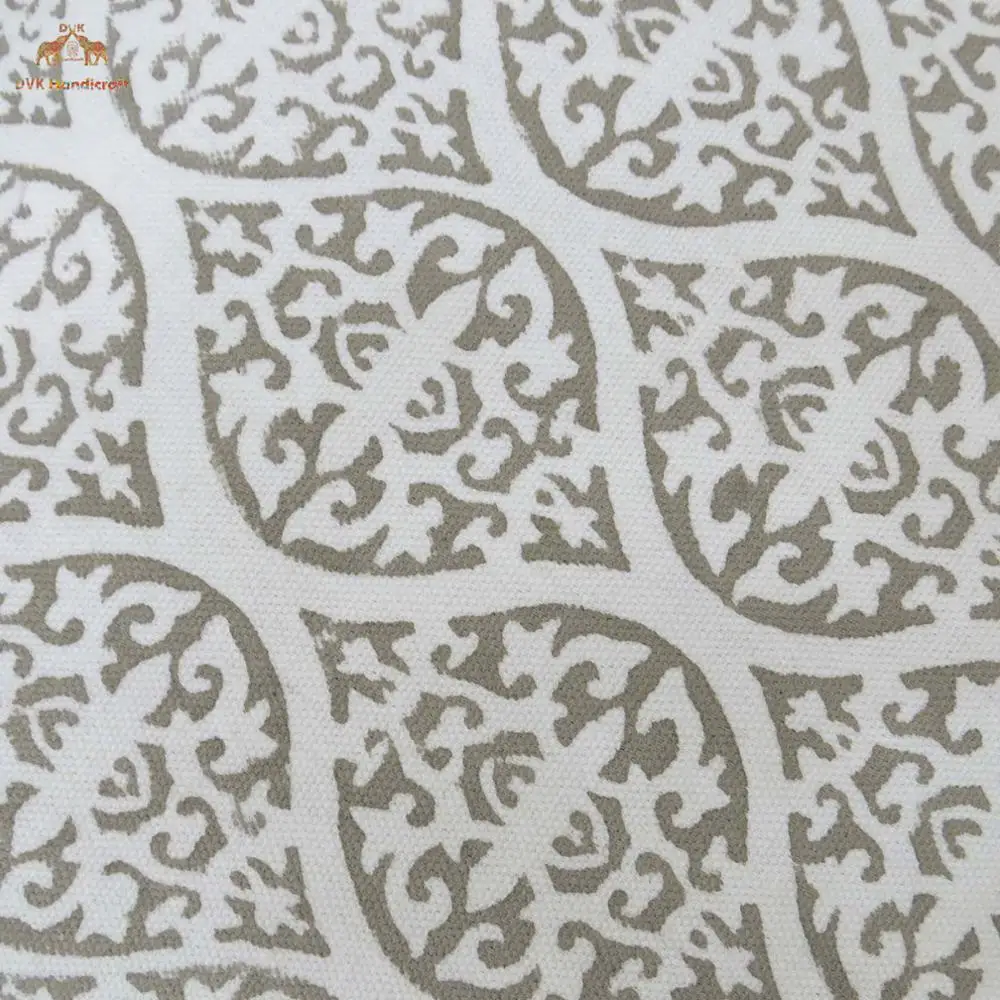 Hand Block Printed Cushion Cover 100% Cotton Bolster Indian Sanganeri Print Textile Pillow Cover