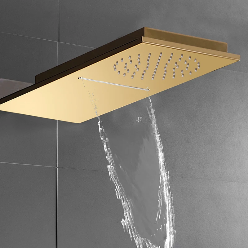 In wall concealed bathroom massage Rainfall Waterfall shower sets