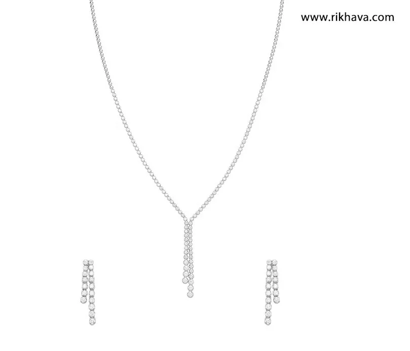 
18kt WHITE GOLD DIAMOND NECKLACE (FREE SHIPMENT ON PURCHASES MORE THAN $2000. IMPORT DUTIES & TAXES BORNE BY CLIENT) 