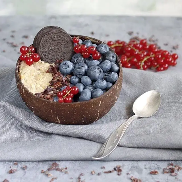 Sustainable Coconut Shell Bowl For Organic Vegan Smoothies Healthy Meals And Zero Waste Living