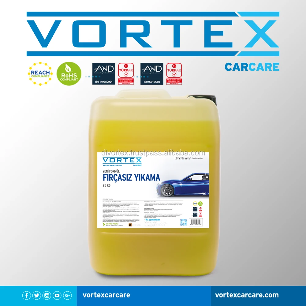 
Vortex Brushless Foamy Liquid Car Wash Shampoo 25 Kg 