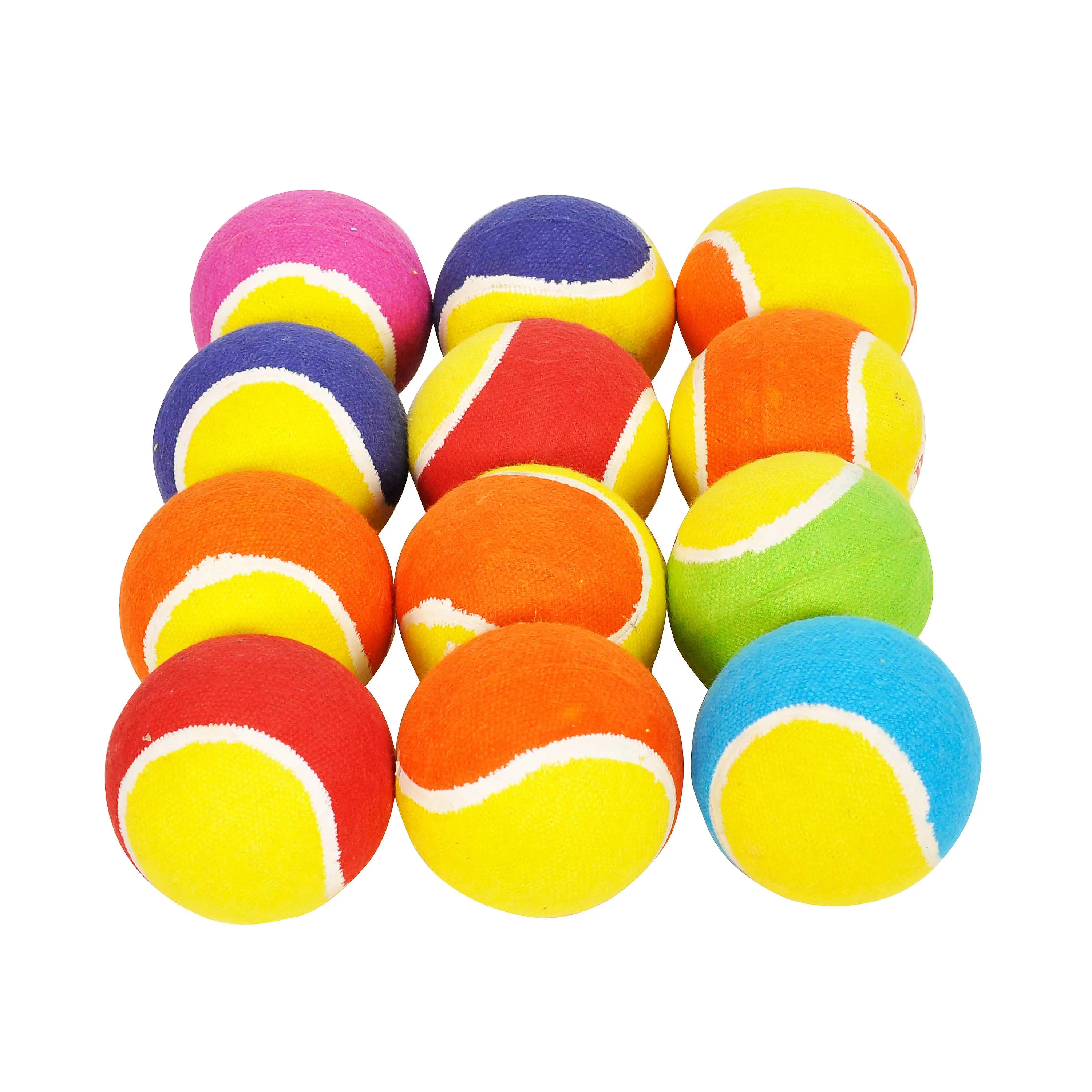 custom logo wholesale cheap promotional cricket tennis ball outdoor tennis balls natural rubber felt Training sports ball