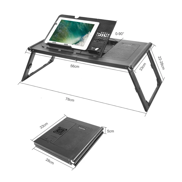 Hot Sell Modern Kids Adjustable Portable Bed Plastic Folding Table For Laptop