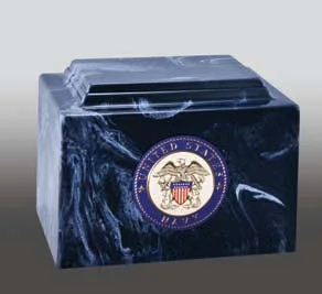 Army Cultured Marbled Aluminum Urn  Cremation Urn - This Classic and Elegant Superior Quality Urn Is Made to Keep the Remains