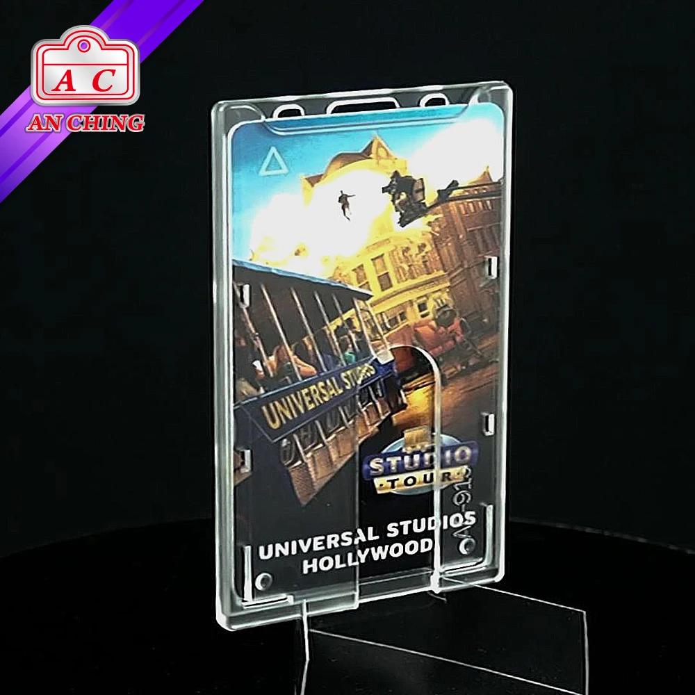 Vertical Hard Plastic ID Name Card Holder