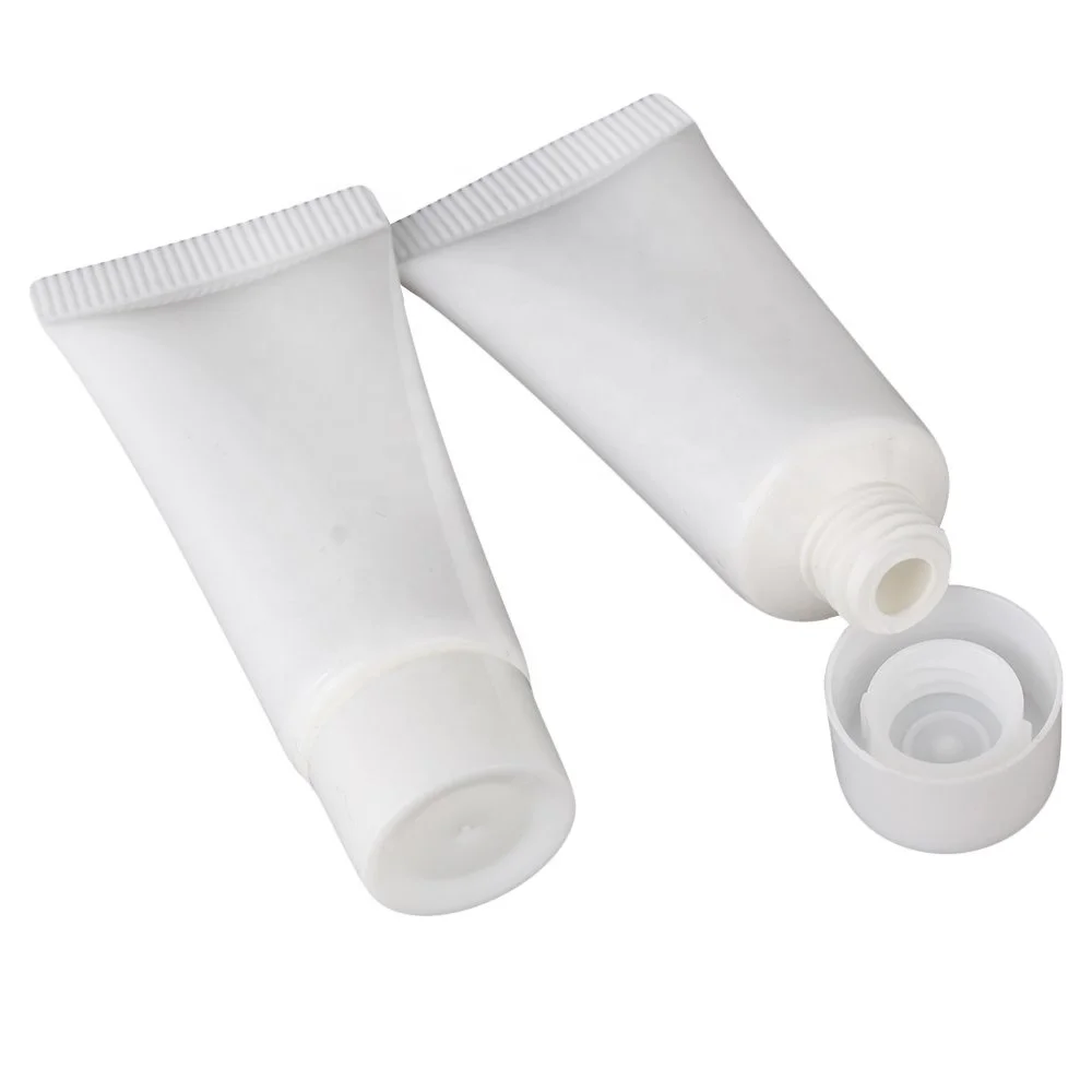 White Empty Refillable Bottle Cosmetic Soft Tube with Screw Cap Travel Makeup Container for Shampoo Facial Cleanser